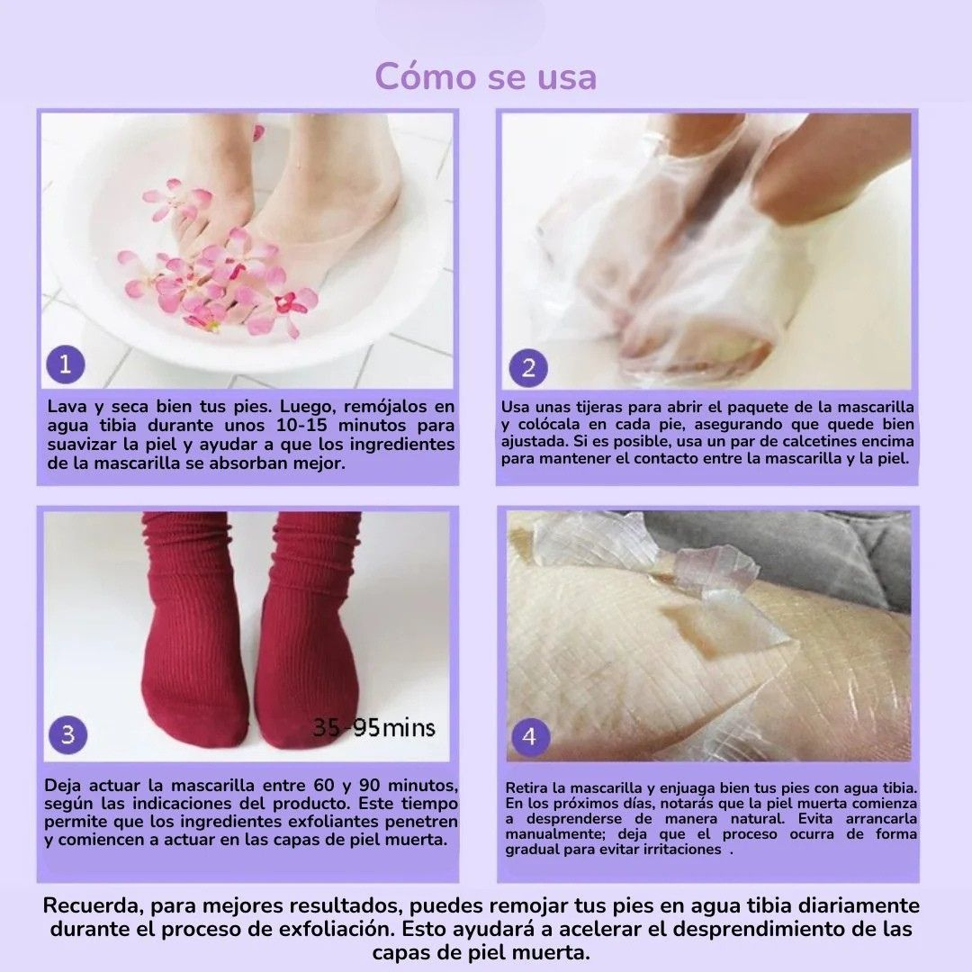 Mascarilla Exfoliante para Pies -  ¡Pies perfectos este verano!