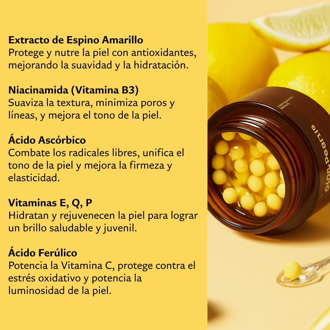 GlowPearls™ – Cápsulas de Vitamina C para iluminar y reafirmar la piel